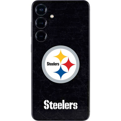 NFL Pittsburgh Steelers Distressed Galaxy S25 Skin